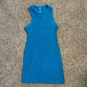 SKIMS TEAL Blue Sleeveless Bodycon Dress